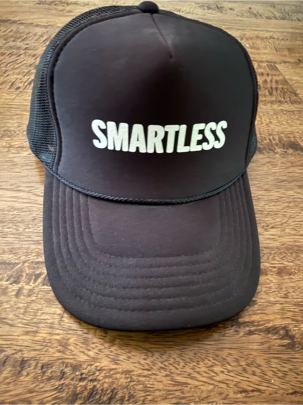 SmartLess Black Trucker Hat with Logo